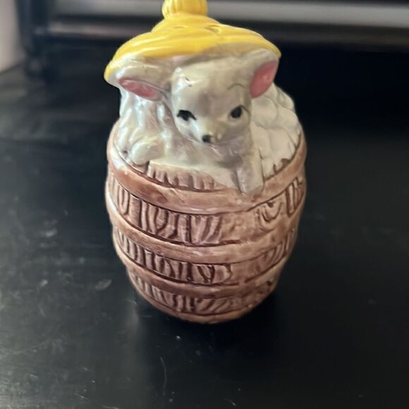 Vintage Salt and Pepper Shakers Sombrero Mouse in Beer Mug - Picture 6 of 8